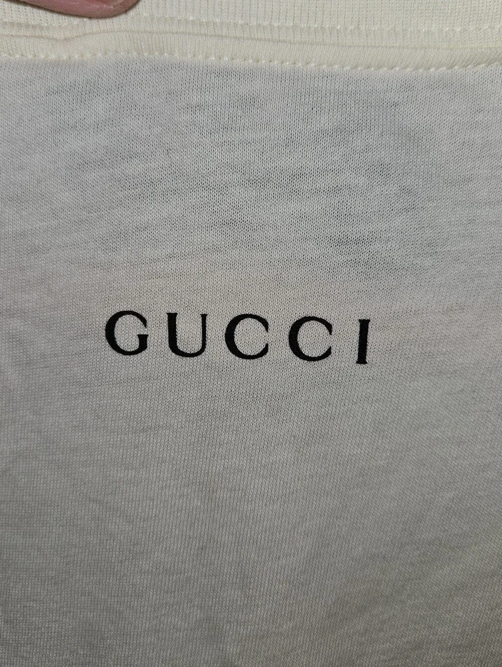 Gucci Cream Tee with Bold Orange Tiger Graphic